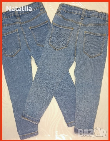 2 чифта скинни дънки Denim Go – 2–3 г. / 98 см, снимка 2 - Детски панталони и дънки - 51846925