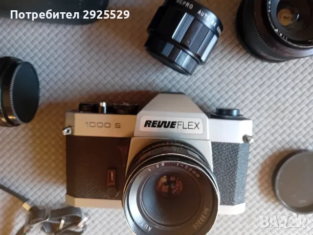 ФОТОАПАРАТ REVUE FLEX 1000S с 5 броя ОБЕКТИВА, снимка 2 - Фотоапарати - 46958194