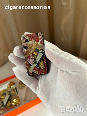 Подаръчен комплект за пури – запалка, резачка и пепелник, снимка 3 - Запалки - 53933534