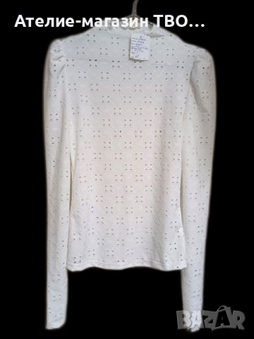 Блуза бяла с дълъг ръкав, снимка 2 - Блузи с дълъг ръкав и пуловери - 46410868