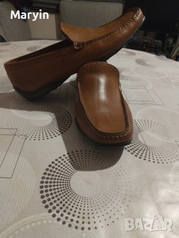 мъжки италиански кожени мокасини , снимка 5 - Маратонки - 53503644