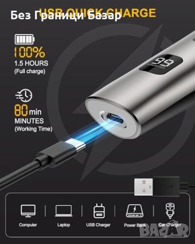 Нов Тример за Брада и Тяло 11 в 1 - USB Зареждане, Професионален Комплект за мъже, снимка 3 - Електрически самобръсначки - 45726939