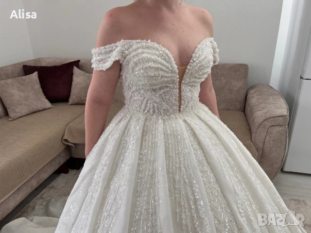 Булчинска рокля тип принцеса , снимка 4 - Сватбени рокли - 50493411