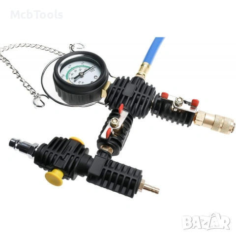 Комплект за измерване налягането на охладителната система 28 части HAWEK, снимка 4 - Други инструменти - 53462052