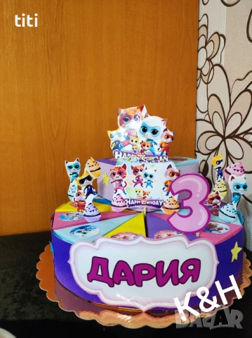 Картонена торта супер Котета