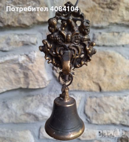 Месингово звънче за врата., снимка 1 - Антикварни и старинни предмети - 45538527