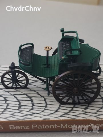 НОВА рядка колекционерска количка Мерцедес модел 1886 BENZ PATENT-MOTORWAGEN, снимка 2 - Колекции - 46749545