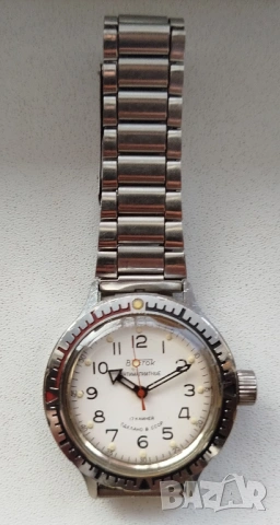 ПРОДАВАМ СТАР СЪВЕТСКИ КОМАНДИРСКИ МЕХАНИЧЕН ЧАСОВНИК - ВОСТОК АМФИБИЯ, снимка 6 - Мъжки - 53164498