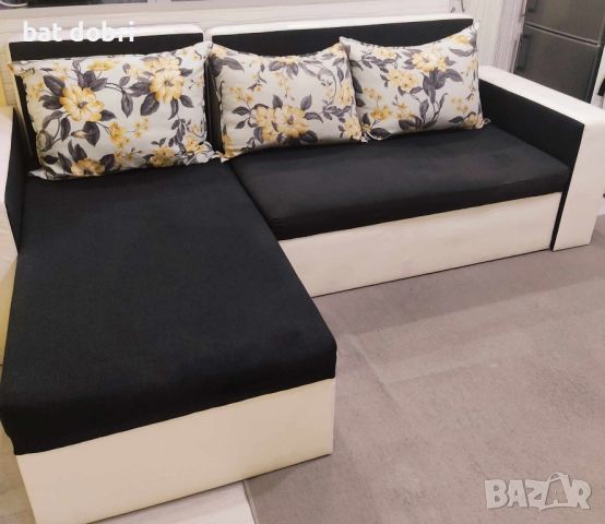 Холов ъглов диван с функция сън , снимка 8 - Дивани и мека мебел - 46393621