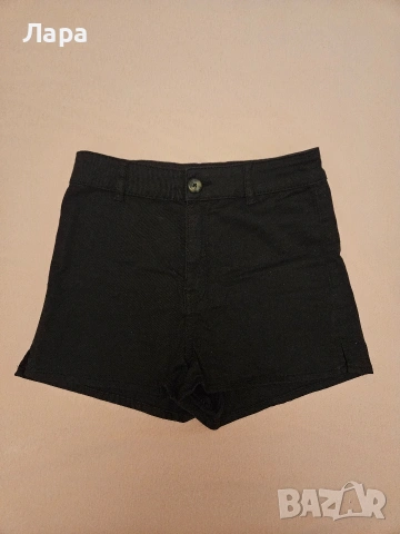 Черни къси панталонки с висока талия H&M