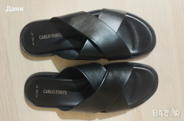 Мъжки чехли от естествена кожа. 47,5, снимка 6 - Мъжки чехли - 52396478