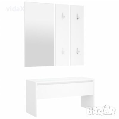 vidaXL Комплект мебели за антре, бели, инженерно дърво(SKU:808783, снимка 1 - Други - 46293545