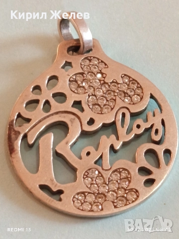 Сребърна висулка моден аксесоар от марката Replay с инкрустирани кристали 45725, снимка 7 - Колиета, медальони, синджири - 52933295