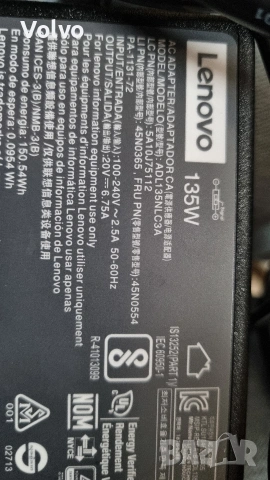 Зарядно за лаптоп Lenovo 20V 145W