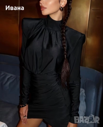 Черна рокря, снимка 2 - Рокли - 53918937