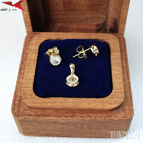 Комплект с 14К златно покритие 264181, снимка 2 - Бижутерийни комплекти - 53315802