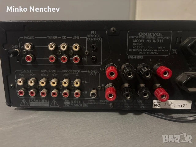 ONKYO A-911, снимка 4 - Ресийвъри, усилватели, смесителни пултове - 50683132