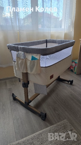 Детска кошара Co-Sleeper с люлка Lionelo Leonie, Beige Sand, снимка 6 - Кошарки - 52521948
