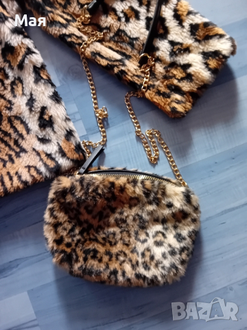 Тигрово, дамско палто и чанта, снимка 2 - Якета - 45045945