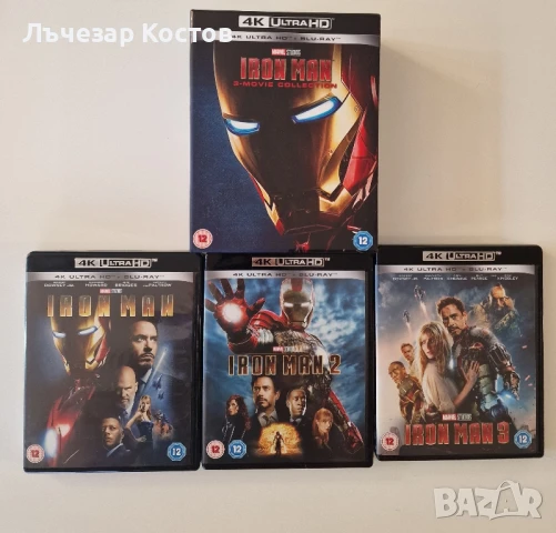 НОВ Marvel Iron man 3-Movie Collection 4K UHD + Blu-Ray