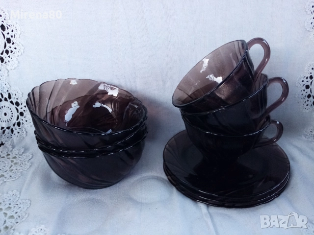 Френски дуралекс - 3 чаши + 3 купички