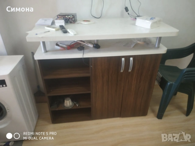 Бар плот с ниша/шкаф за пералня