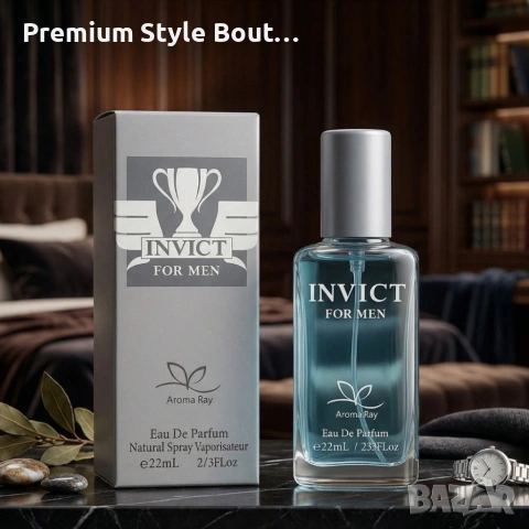 INVICT For Men – Дълготраен мъжки парфюм за енергия, свежест и увереност 22 мл, снимка 3 - Мъжки парфюми - 54090859