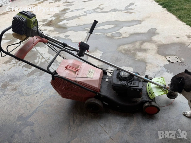 210311 БЕНЗИНОВИ  косачка + тример за трева КОМПЛЕКТ цена 120 евро комплект  -четирикактова косачка 