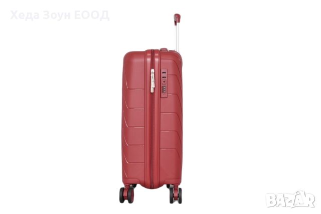Куфар за ръчен багаж 55 х 37 х 20см от Полипропилен с четири двойни колелца, снимка 2 - Куфари - 45876580