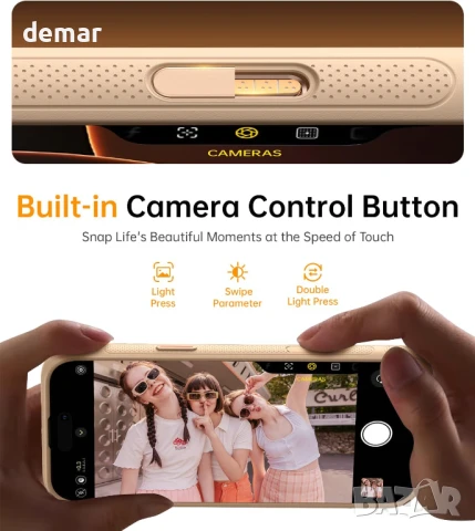 YINLAI калъф за iPhone 16 Pro Max, магнитна стойка с въртене на 360°,бутон за управление на камерата, снимка 5 - Калъфи, кейсове - 50757775