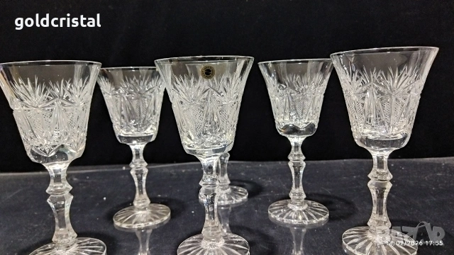 кристални чаши, снимка 5 - Антикварни и старинни предмети - 35590039