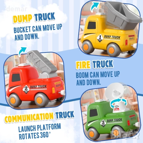 MORECOLL Комплект влакче за малки деца с пара, музика и светлини, снимка 4 - Влакчета, самолети, хеликоптери - 51729210