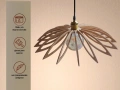 Полилей от дърво. Интериорно осветително тяло за таван ”Ампера” , снимка 3
