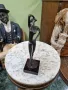 Страхотна антикварна колекционерска бронзова пластика фигура статуетка , снимка 3