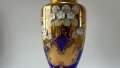 Кристална ваза Bohemia с позлата, снимка 2
