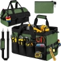 Чанта за инструменти, 40-сантиметрови тежки чанти за инструменти за мъже, 27 джоба, с широк отвор, снимка 1