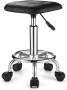 Регулируем стол табуретка с колелца и въртяща се седалка – офис/салонa, снимка 1