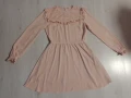 Елегантна рокля цвят пудра С-М, снимка 2