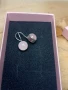 ръчно изработени сребърни обеци с медальон и розов кварц, снимка 4