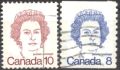 Клеймовани марки Кралица Елизабет II 1973 1976 от Канада 