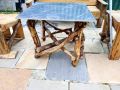 Комплект дървени градински маси и столове , снимка 5