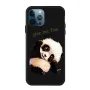 Силиконов калъф Cute Panda за iPhone 13 Pro, Черен Мат, снимка 1