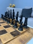 Голям антикварен шах (50 х 50см.), снимка 8
