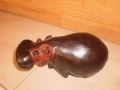 Фигура на хипопотам от тик, Зимбабве, снимка 3