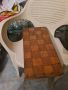 Голяма стара дървена табла и шах, снимка 2