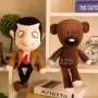 Мистър Бийн плюшена играчка Mr. Bean и мечето му, 30см, снимка 3