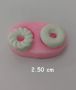 кръгла бисквитка и малка поничка donut силиконов молд форма фондан шоколад гипс декор , снимка 1 - Форми - 45556617