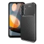 Samsung Galaxy A24 4G Удароустойчив Carbon Fiber Калъф и Протектор, снимка 1