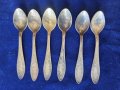 Лъжички за кафе, сладко - комплект 6 бр. дълбоко посребрен мелхиор, мод."Пламя", от СССР, неползвани, снимка 3