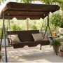 Градинска люлка A-Type с бежови възглавници и поставки за напитки - елегантност и комфорт, снимка 2